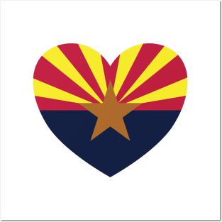 Arizona Flag Heart Posters and Art